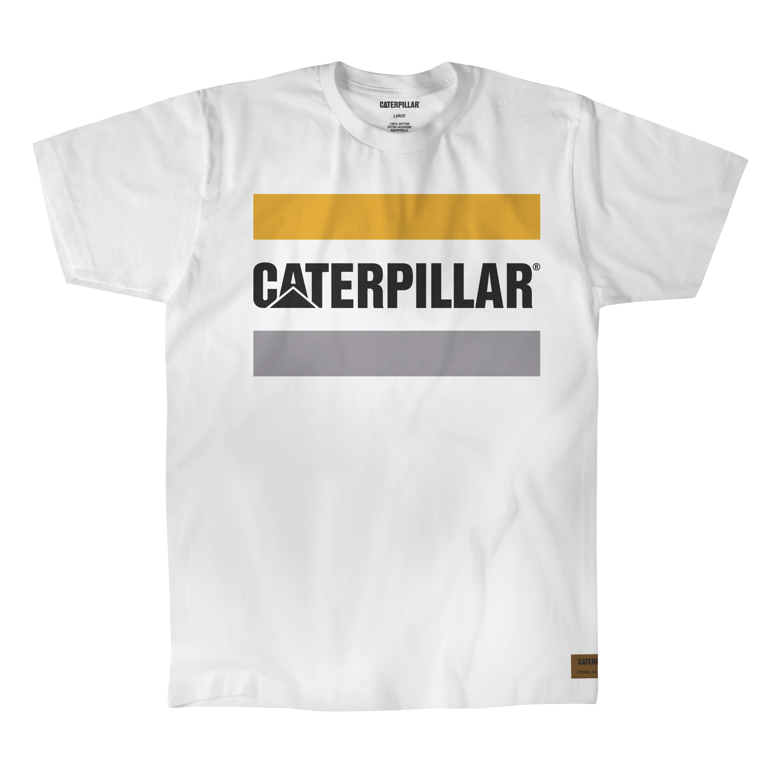 Caterpillar T-Shirts Dubai - Caterpillar Work Logo Mens - White BMDUTG134